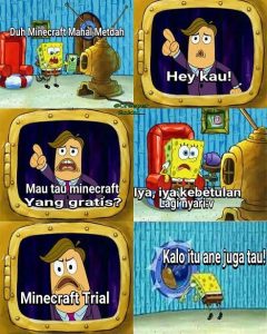 meme minecraft spongebob