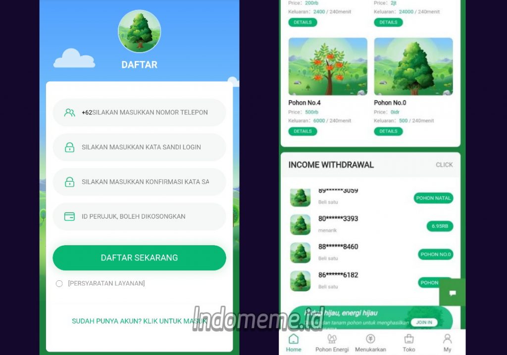 Aplikasi Happy Tree Penghasil Uang