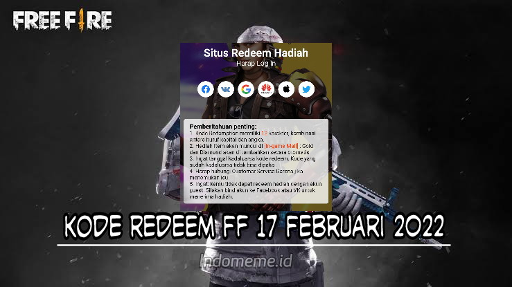 Kode Redeem FF 17 Februari 2022